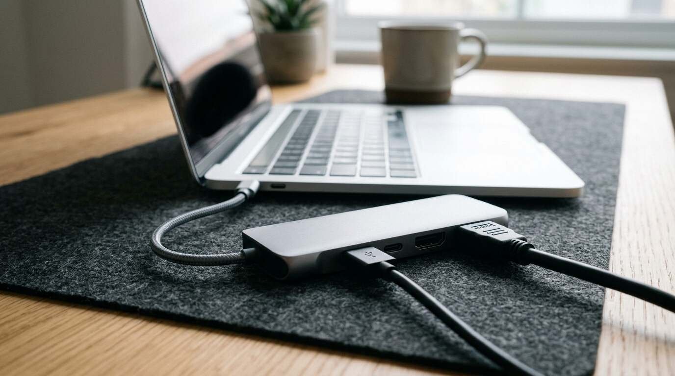 Illustration for the anker 341 usb-c hub review