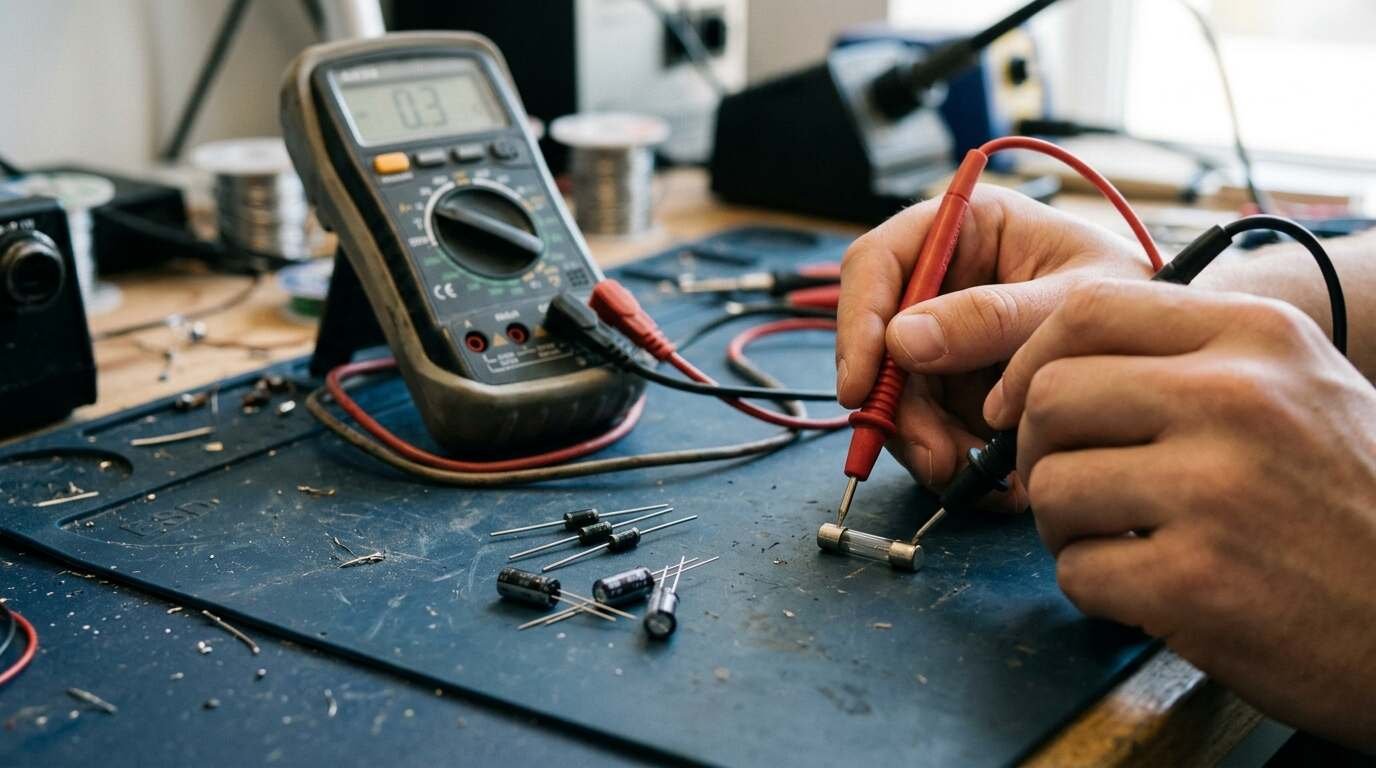 How to Test a Fuse, Diode and Capacitor With a Multimeter