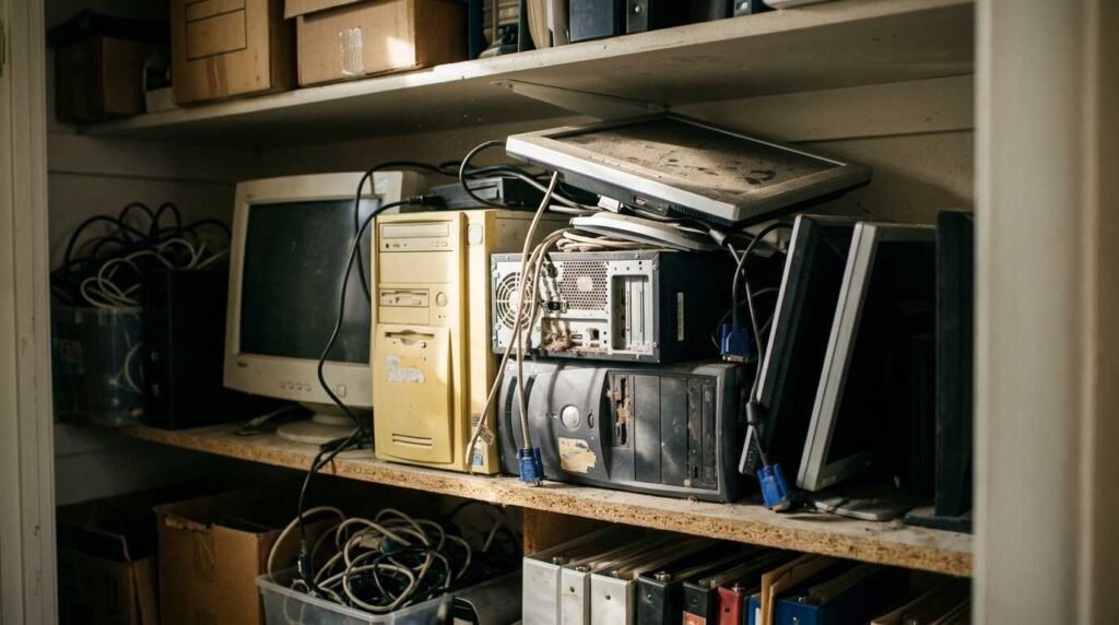 Desktop PC with a security shield icon