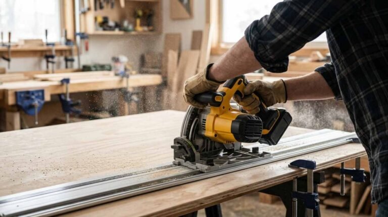 DeWalt’s New 20V MAX XR Plunge Track Saw: What the 1/32-Inch Claim Depends On