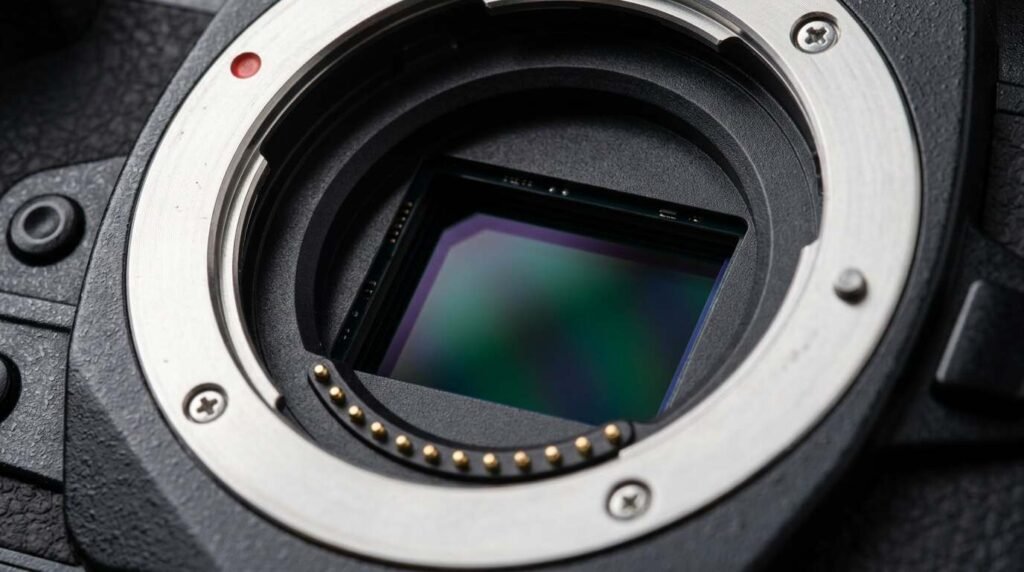 Micro four thirds lens mount and large image sensor