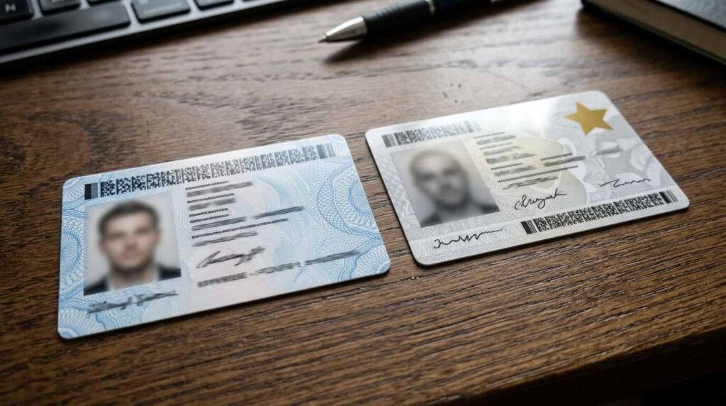 Two sample document cards side by side